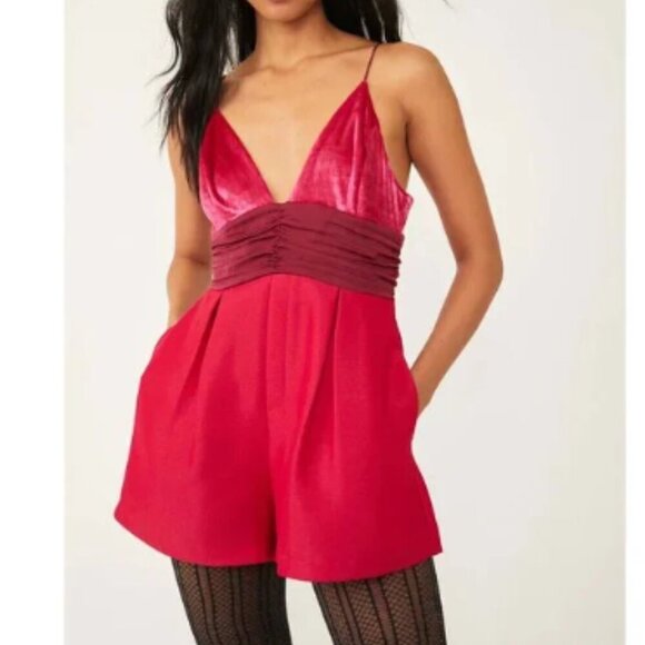 NWT Free People Sylkie Romper Moxie size 12 retail $148 - Picture 2 of 9
